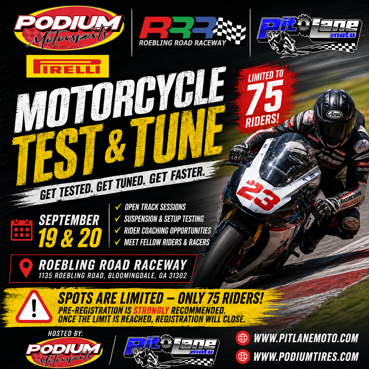 Test & Tune Day at RRR - Sept 19 & 20, 2026