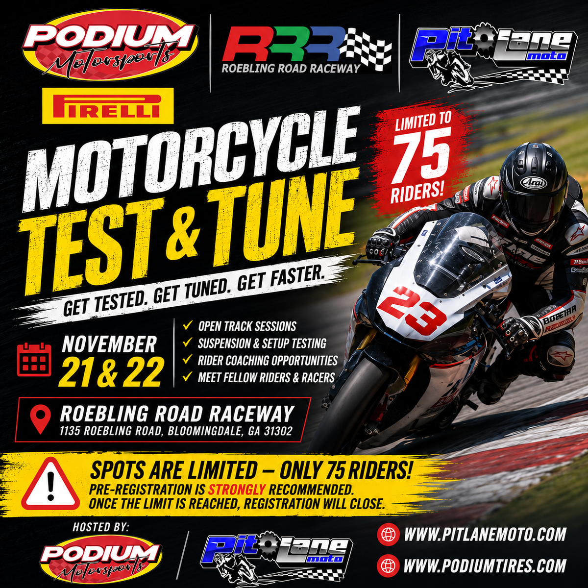 Test & Tune Day at RRR - November 21 & 22, 2026